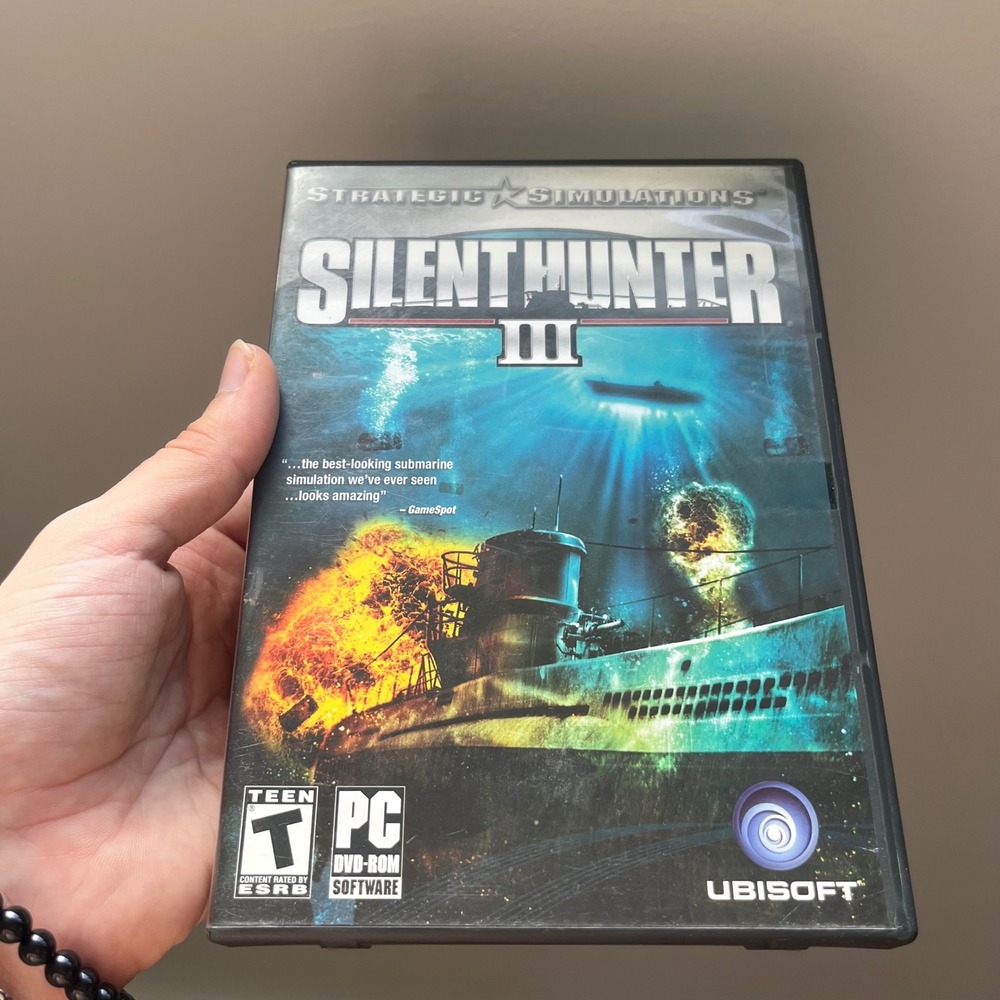 Silent Hunter III 3 PC DVD-ROM 2005 Ubisoft Submarine Simulation WWII Game CIB